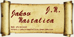 Jakov Mastalica vizit kartica